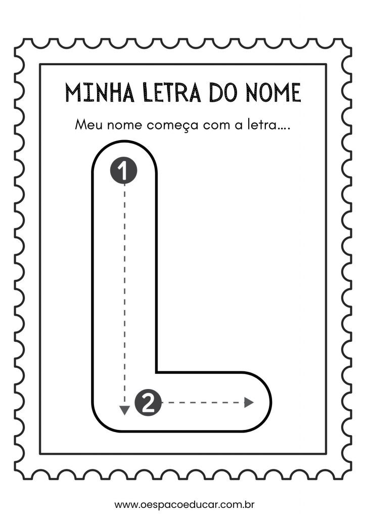 Educação Infantil: a letra inicial do meu nome!
