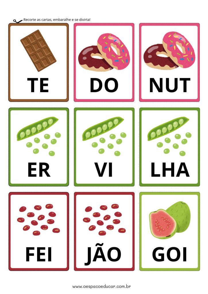 Formando palavras: Alimentos!