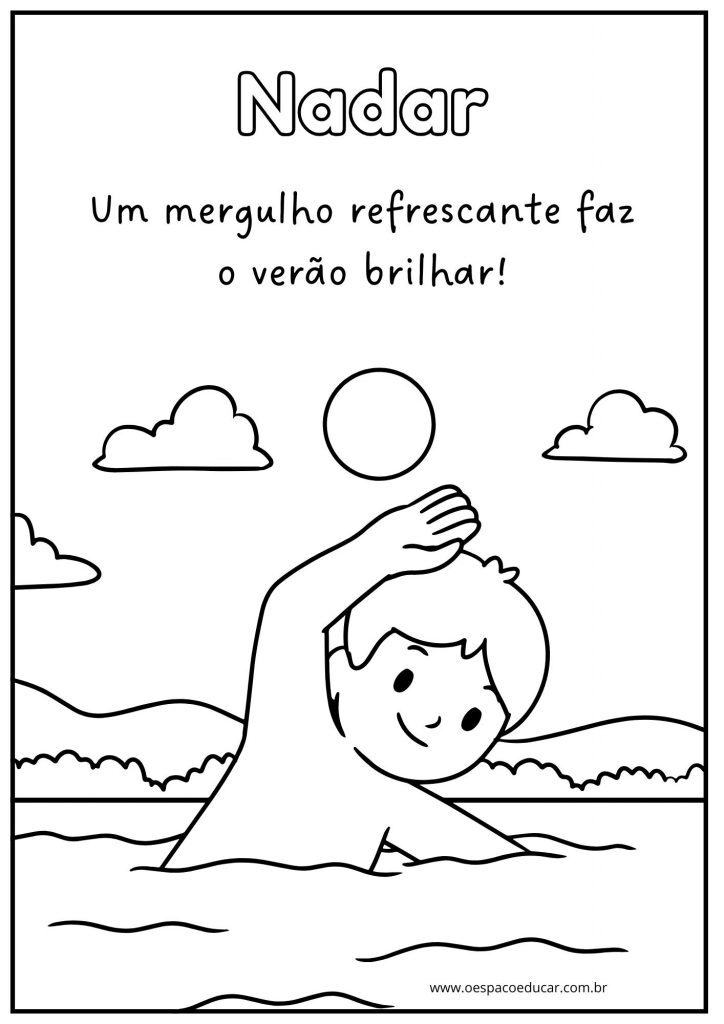Atividades de verão para colorir!