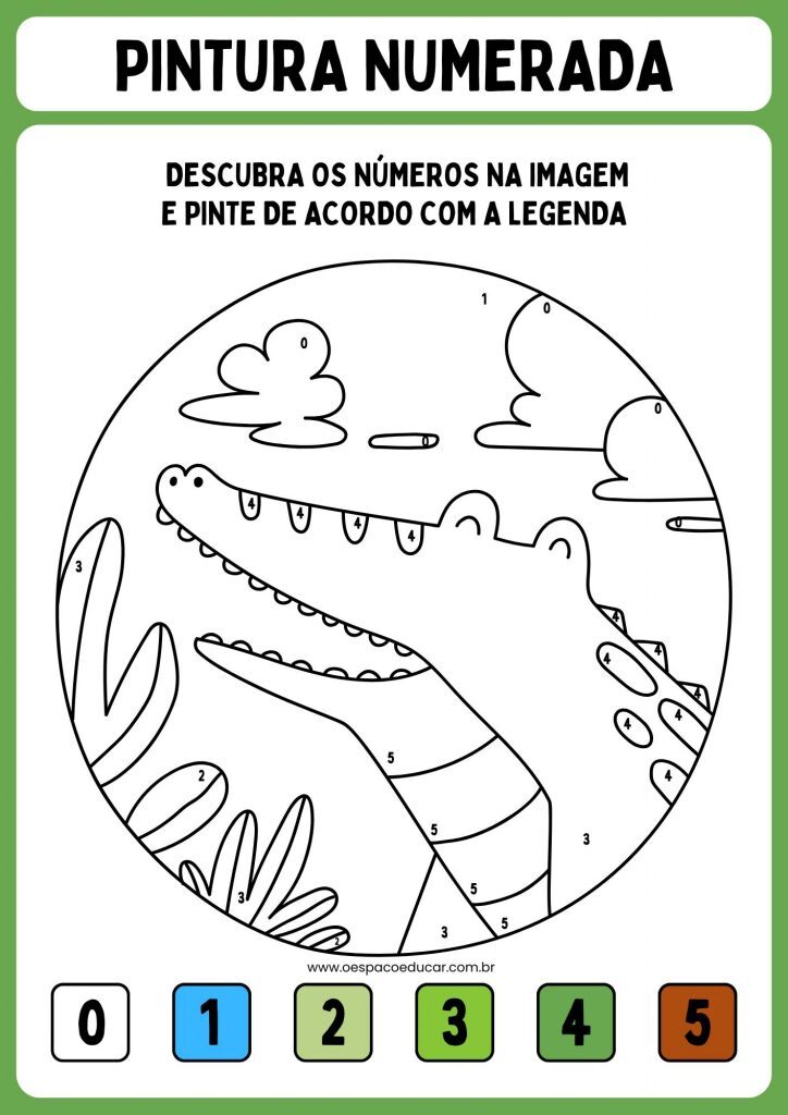 Pintura numerada dos animais!