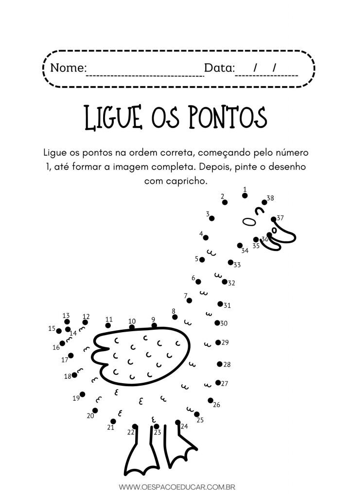 Ligue os pontos: animais da fazenda!