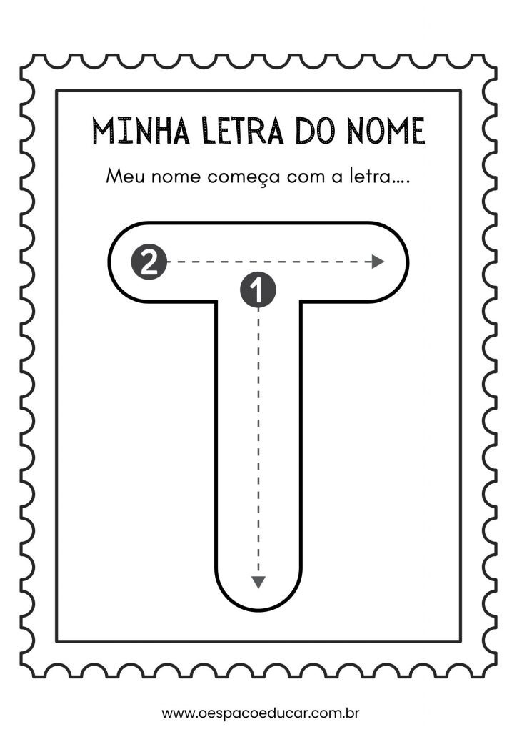 Educação Infantil: a letra inicial do meu nome!