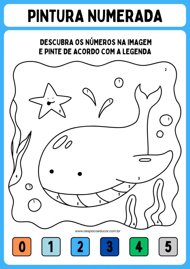 Pintura numerada dos animais!