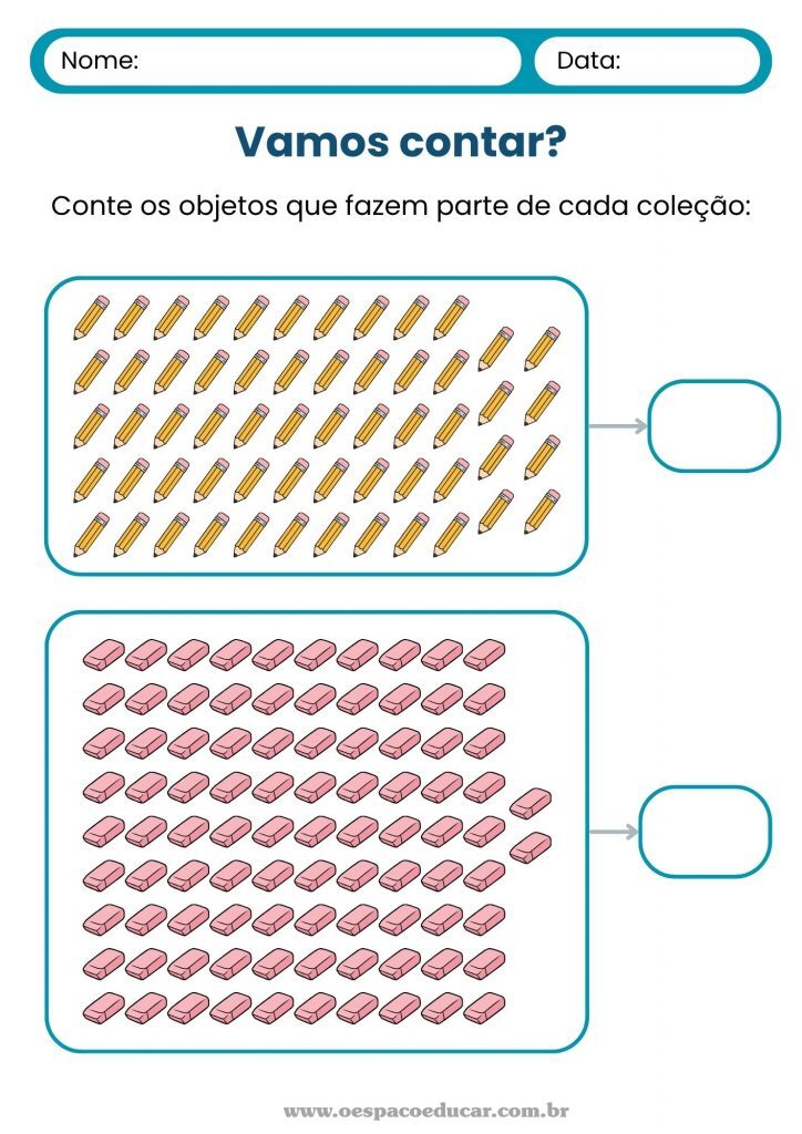 Atividade para imprimir: Vamos contar?