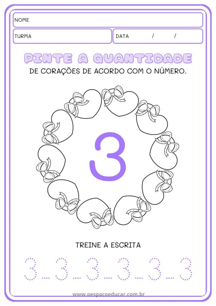 Educação Infantil: atividades números até 10!