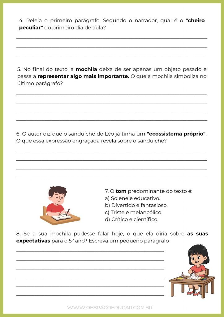 Interpretação: O mistério da mochila