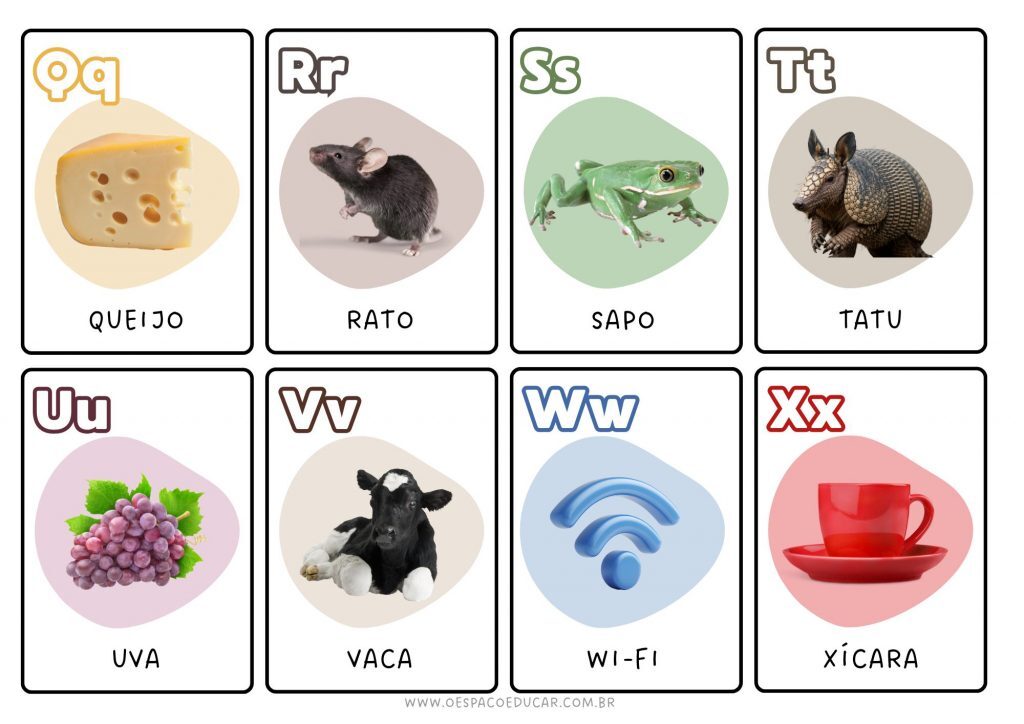 Fichas do alfabeto fotográfico!