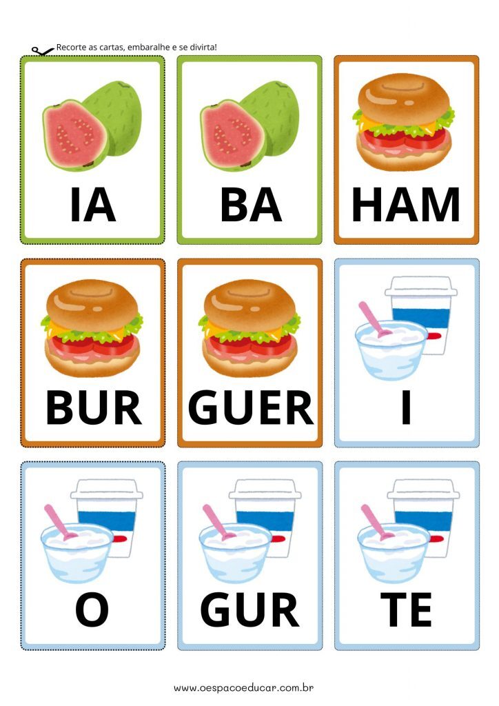 Formando palavras: Alimentos!