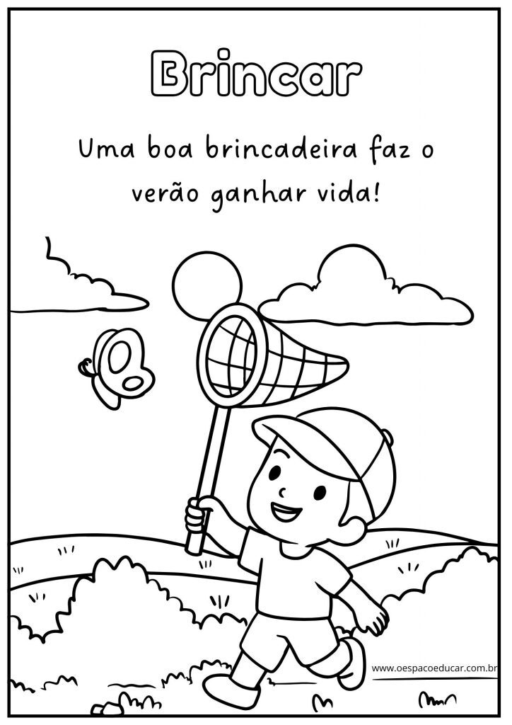 Atividades de verão para colorir!