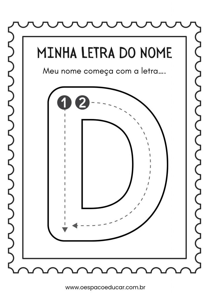 Educação Infantil: a letra inicial do meu nome!