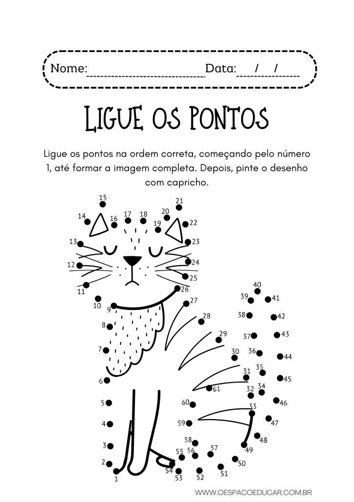 Ligue os pontos: animais da fazenda!