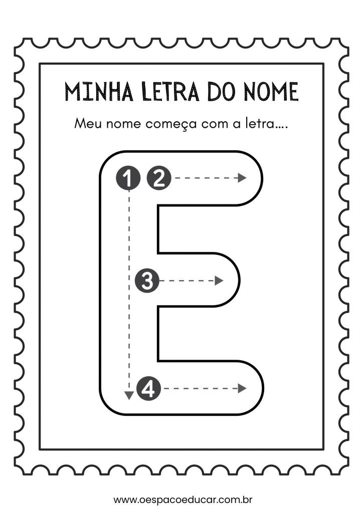 Educação Infantil: a letra inicial do meu nome!