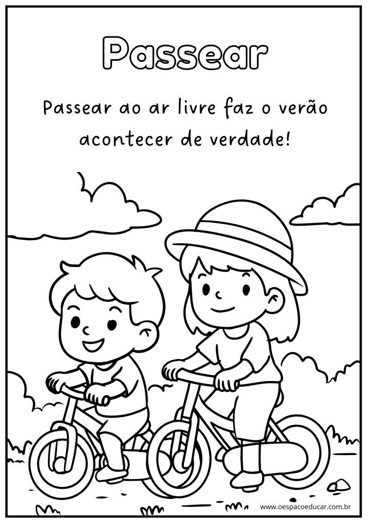 Atividades de verão para colorir!