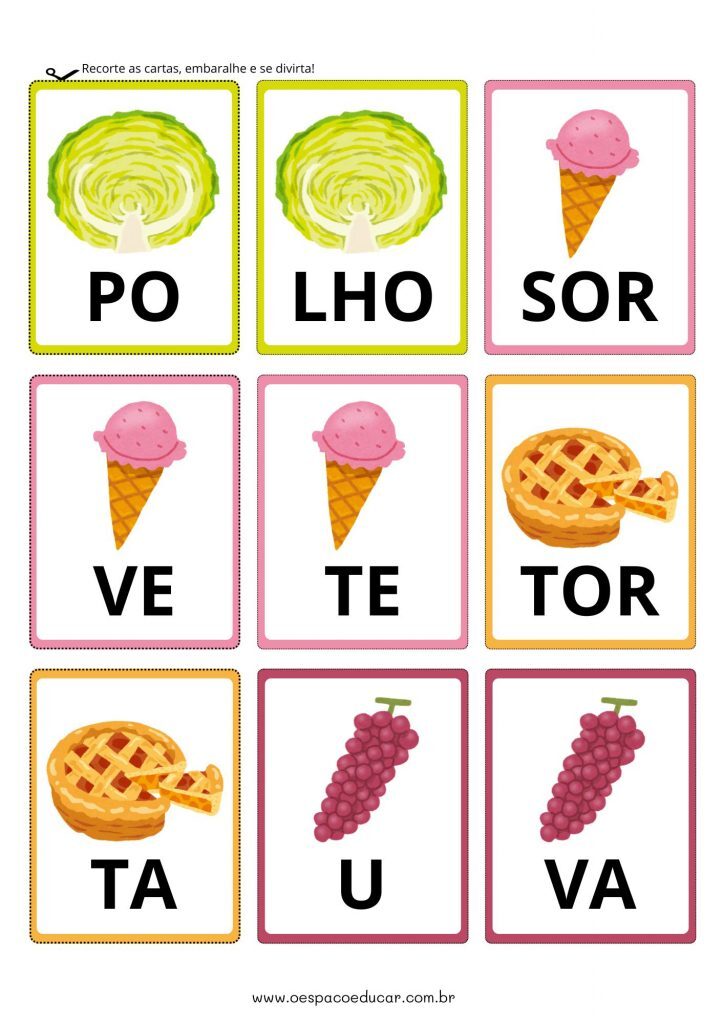 Formando palavras: Alimentos!