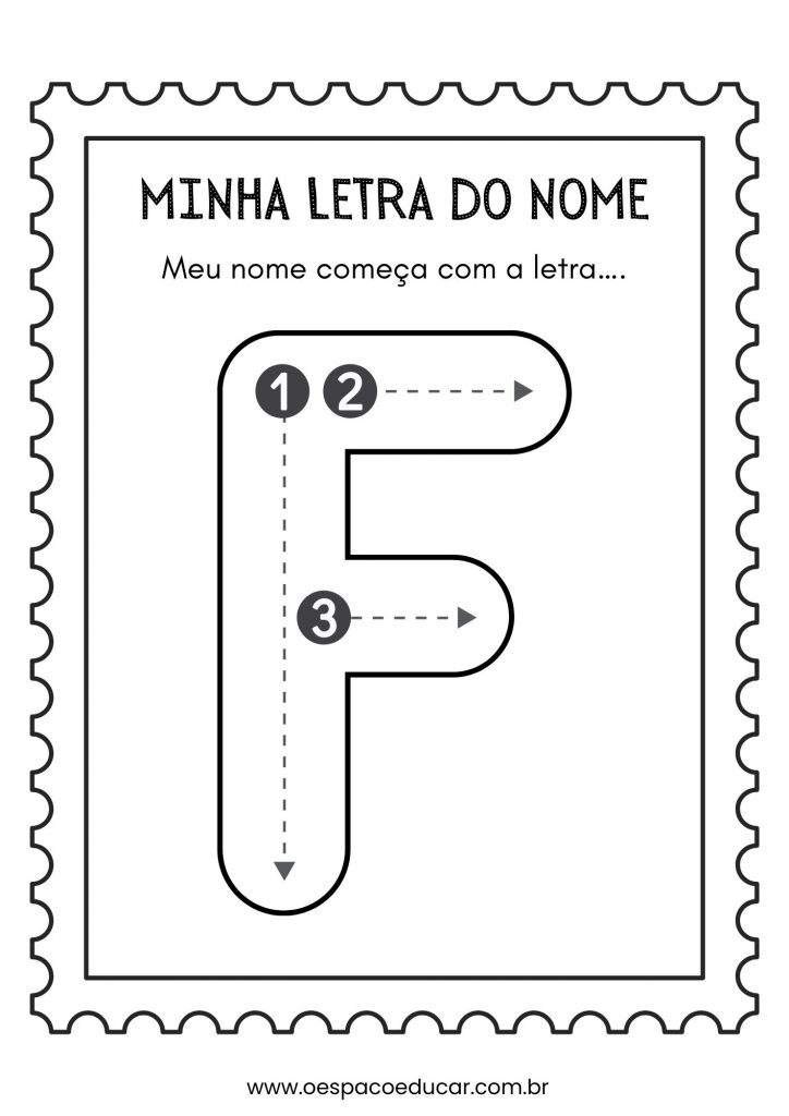 Educação Infantil: a letra inicial do meu nome!
