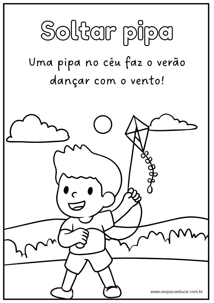 Atividades de verão para colorir!