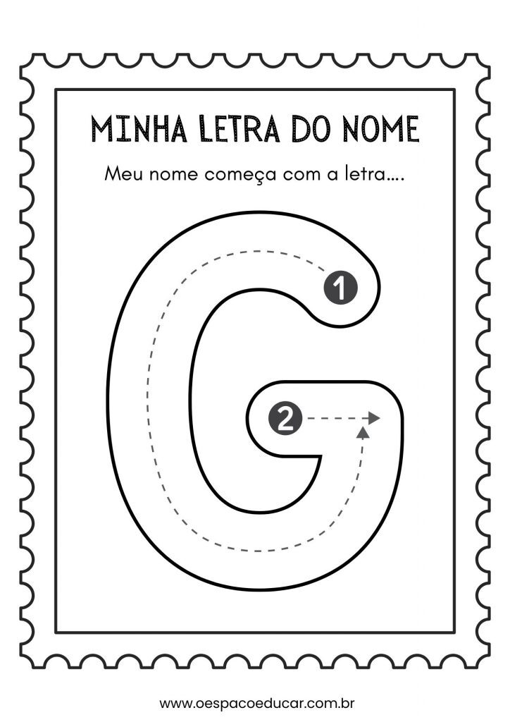 Educação Infantil: a letra inicial do meu nome!