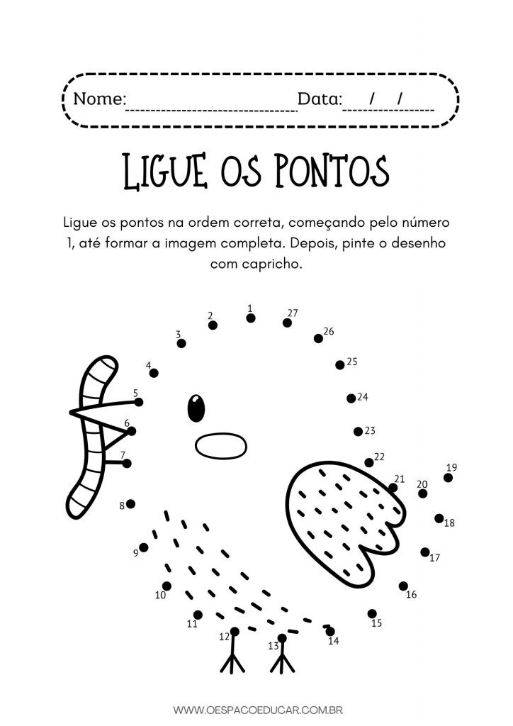 Ligue os pontos: animais da fazenda!
