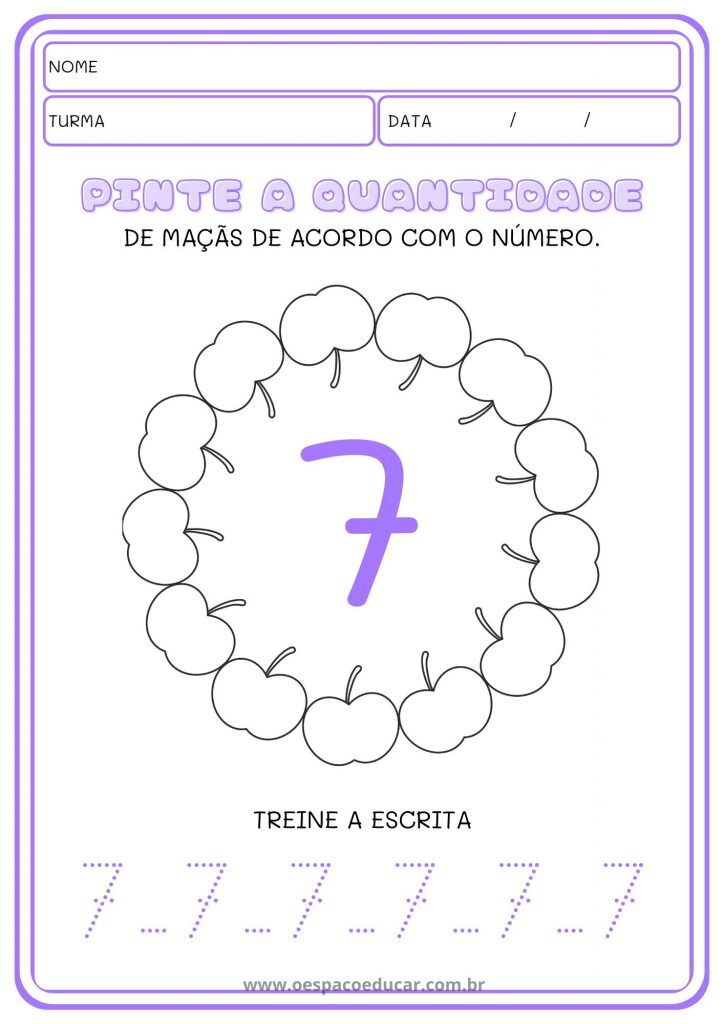 Educação Infantil: atividades números até 10!