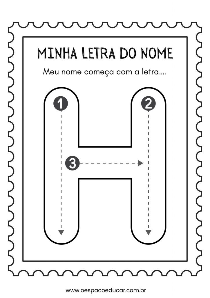 Educação Infantil: a letra inicial do meu nome!