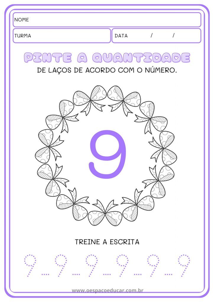 Educação Infantil: atividades números até 10!