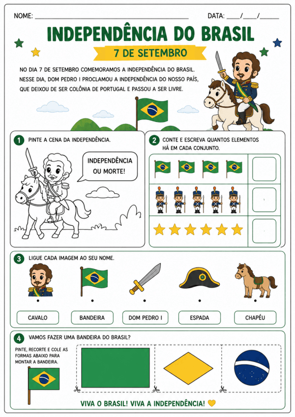 Atividades Independência do Brasil!