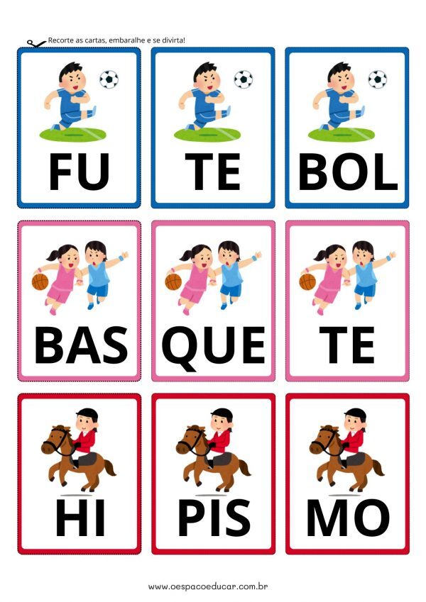 Formando palavras com o tema “Esportes”!