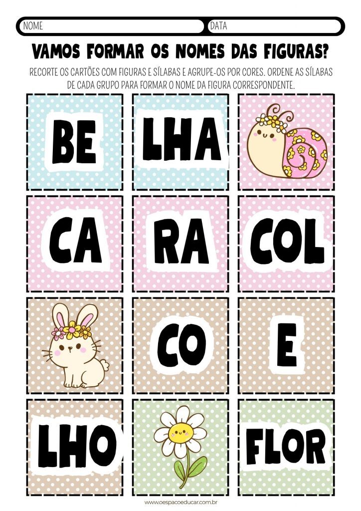 Primavera: formando palavras!