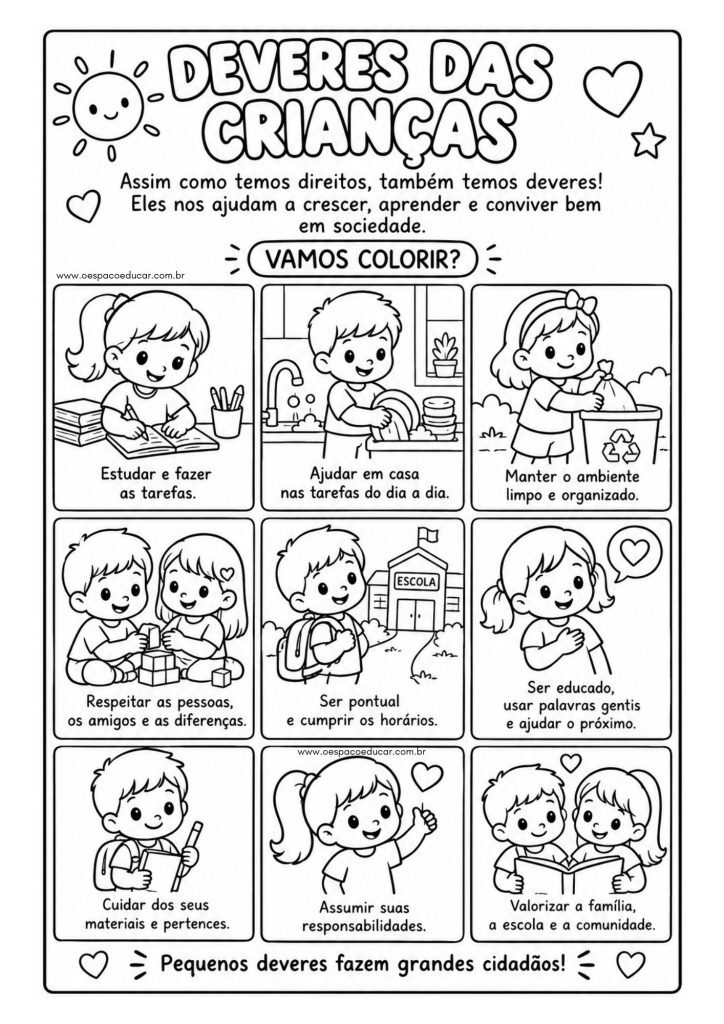 Dia das Crianças: Direitos e Deveres das crianças!