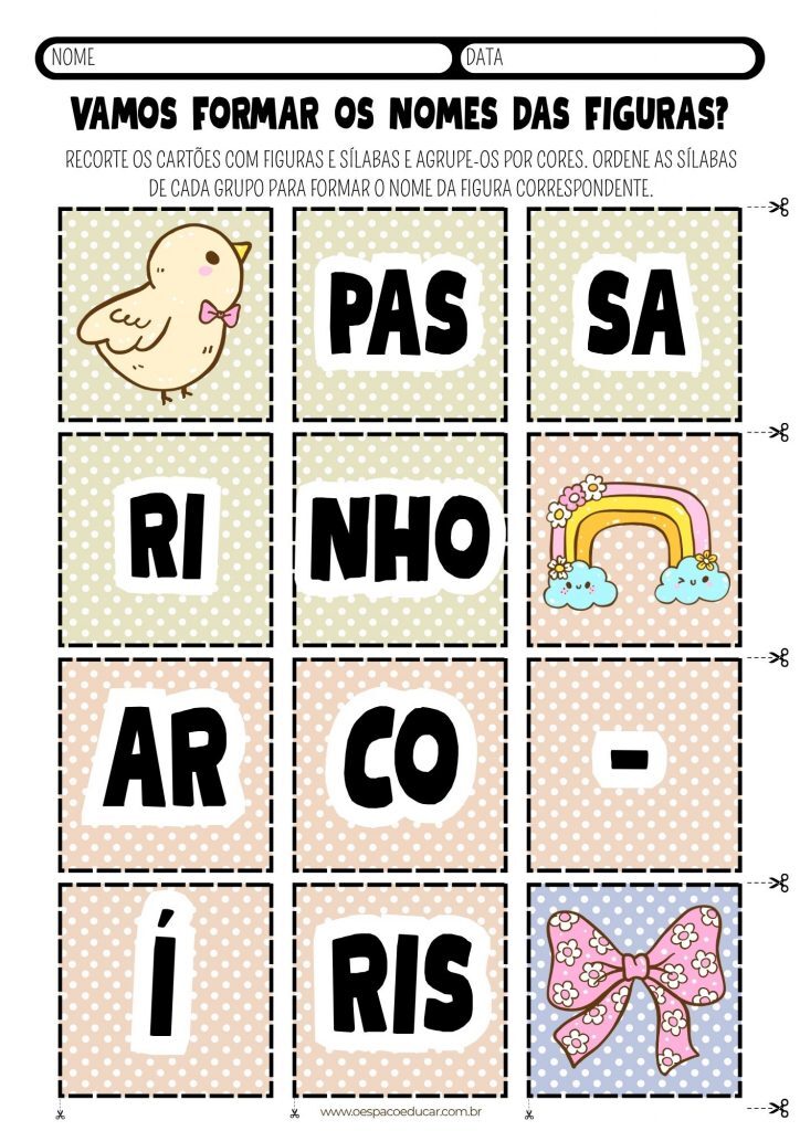 Primavera: formando palavras!