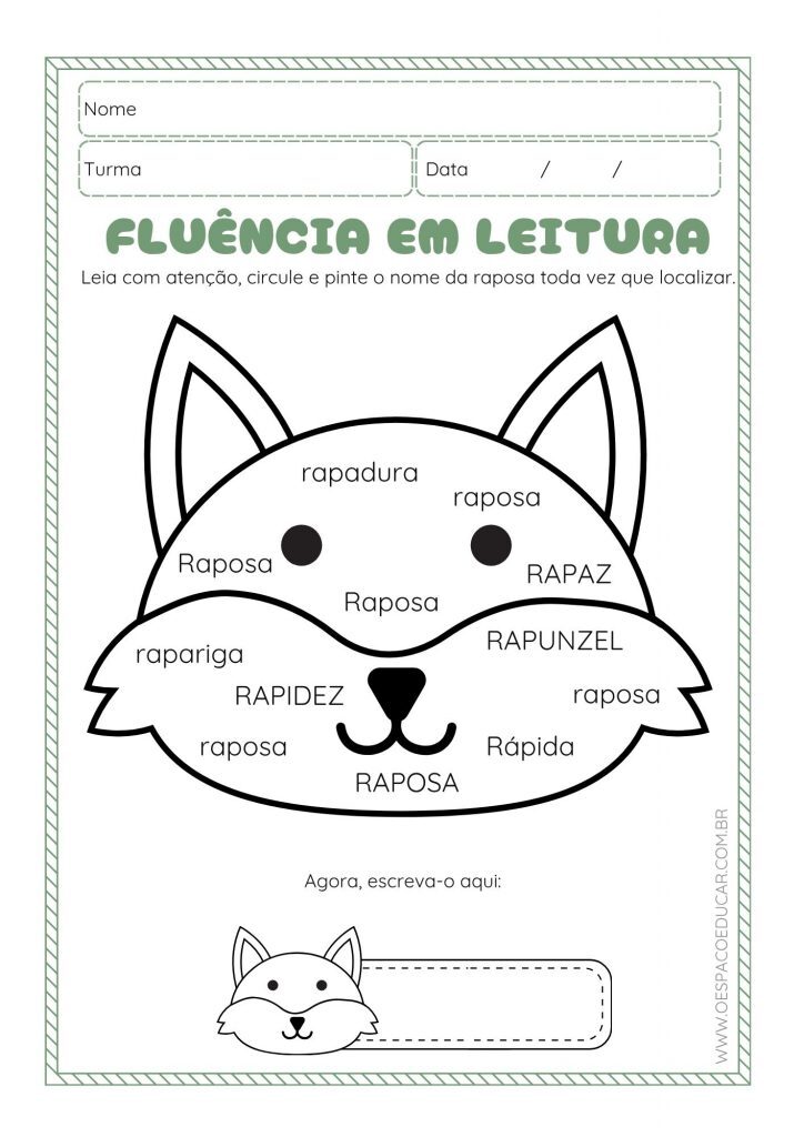 Fluência de leitura com os animais!