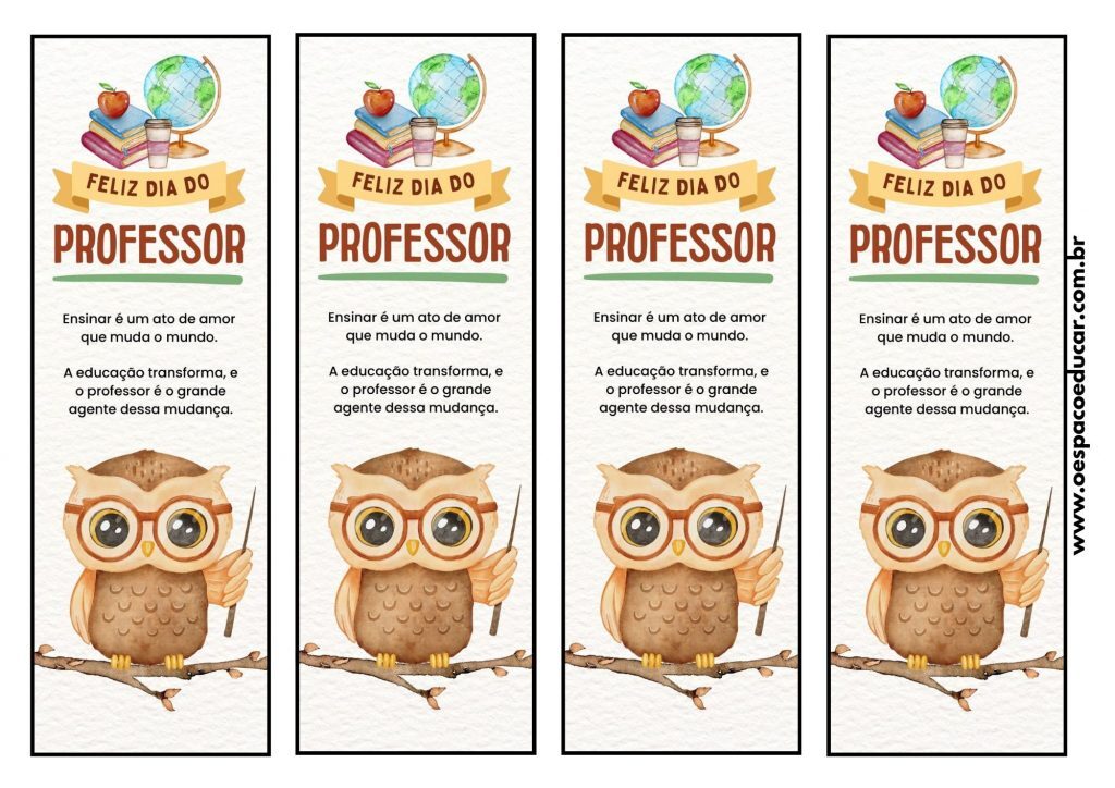 Dia dos Professores: Marca páginas para presentear!