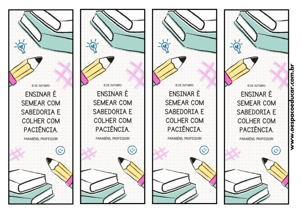 Dia dos Professores: Marca páginas para presentear!