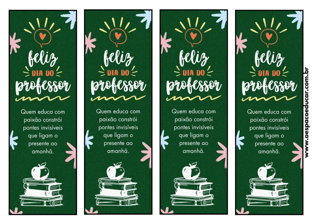 Dia dos Professores: Marca páginas para presentear!