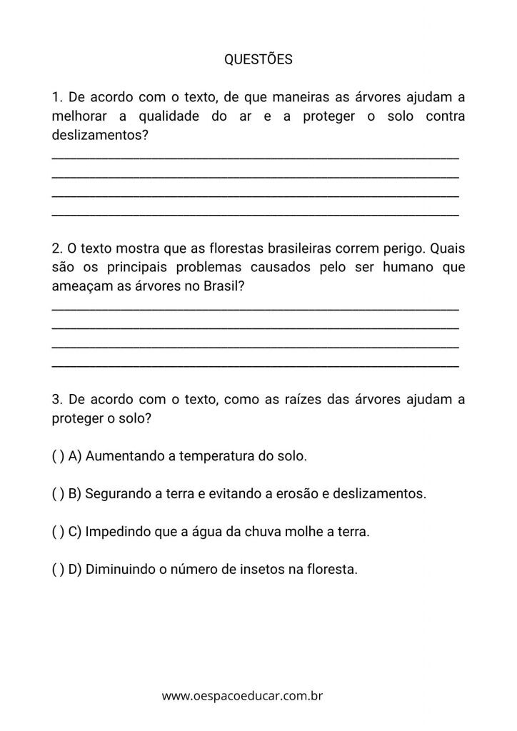 Folha de atividades Dia da Árvore Verde Claro e Marrom Moderno
