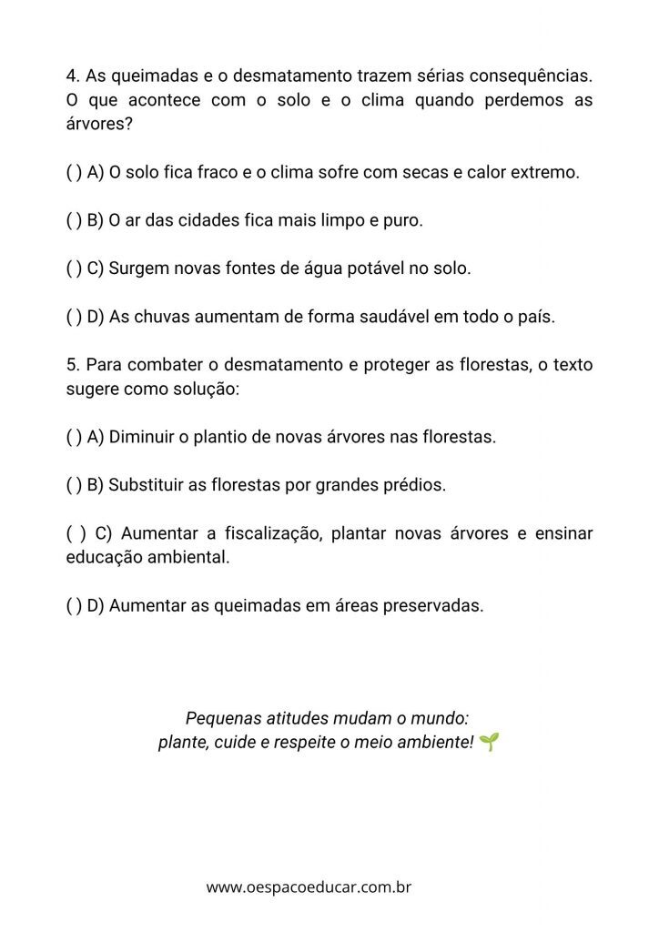 Folha de atividades Dia da Árvore Verde Claro e Marrom Moderno