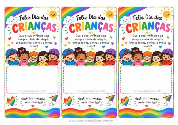 Dia das Crianças: cartão para imprimir!