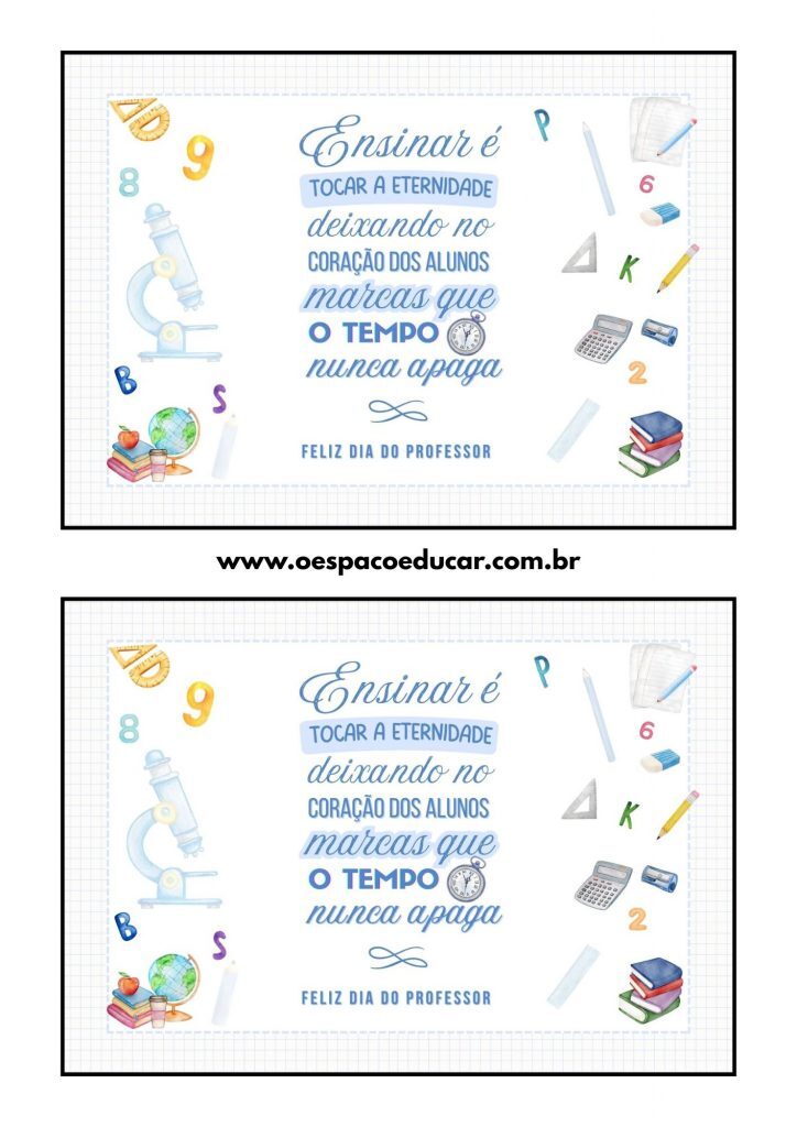 Dia dos Professores: cartões comemorativos!
