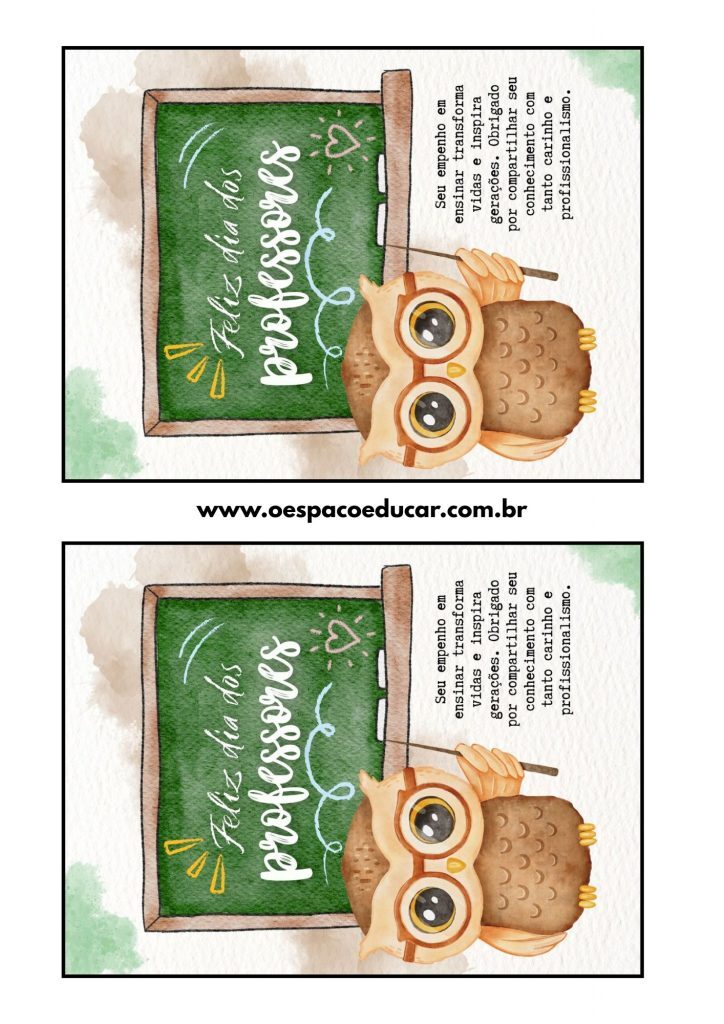 Dia dos Professores: cartão comemorativo!