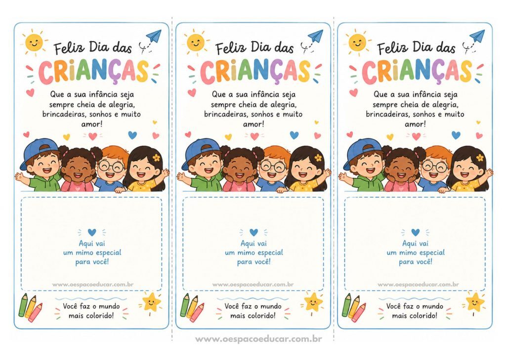 Cartão para o dia das crianças!