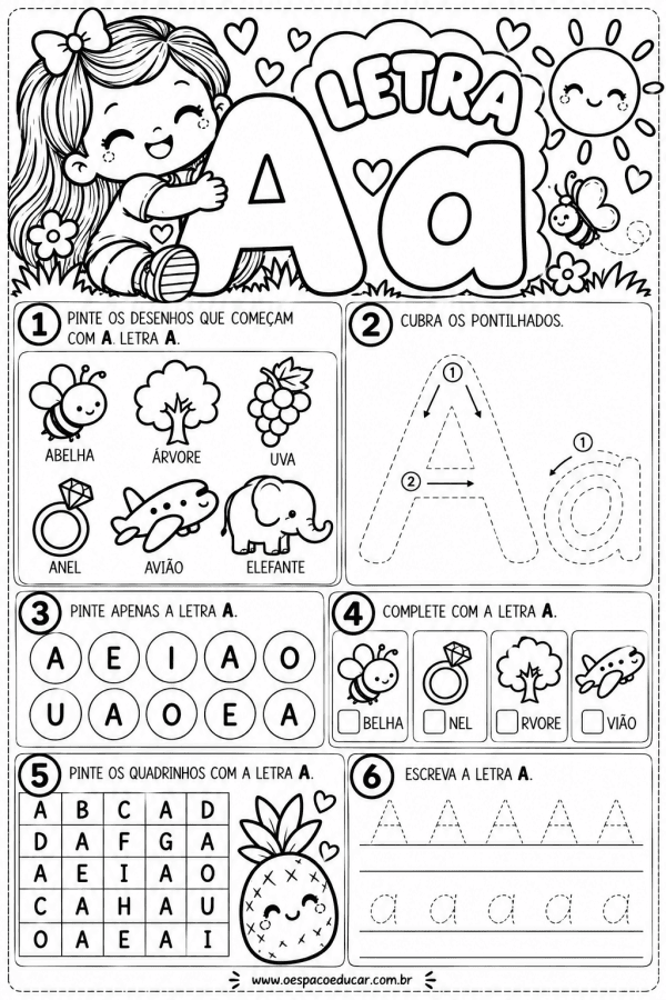 Caderno de atividades das vogais para imprimir!
