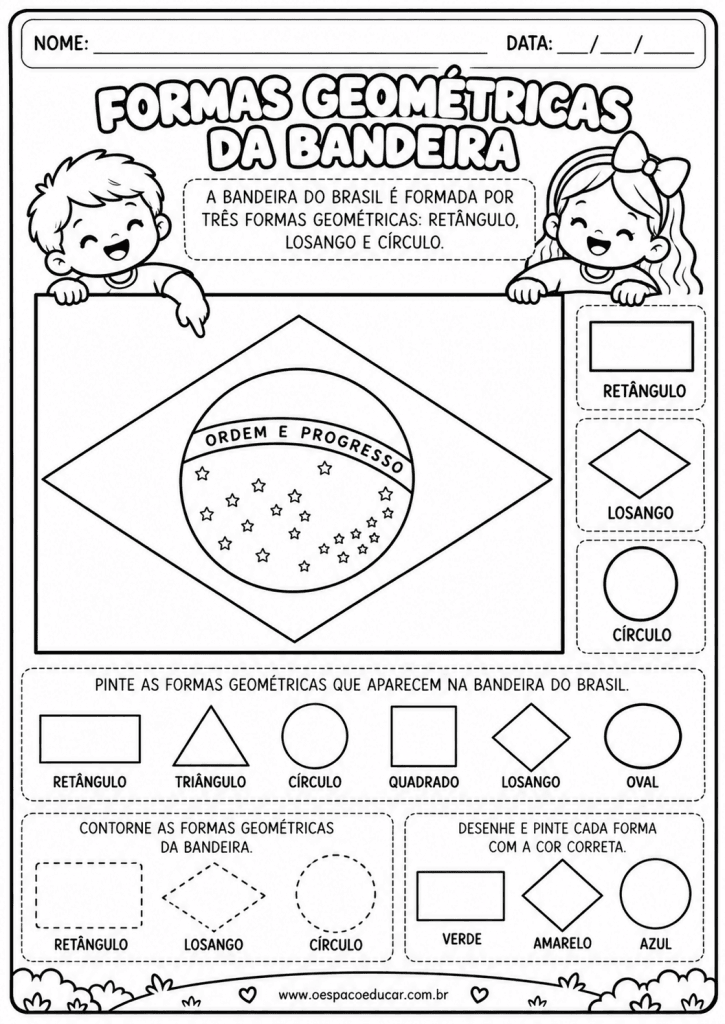 Formas Geométricas da Bandeira do Brasil