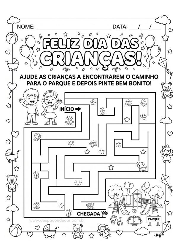 Dia das Crianças: labirinto!