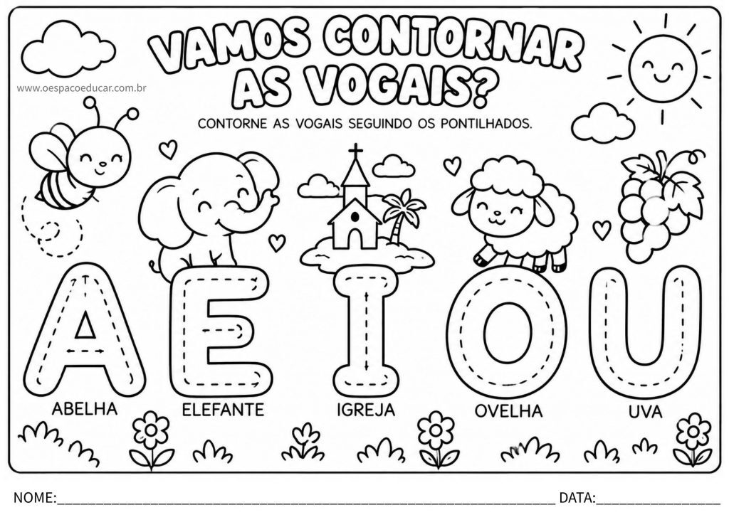 Educação Infantil: contornando as vogais!