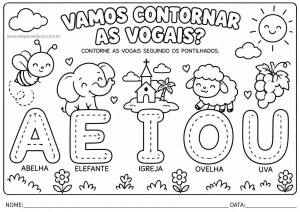 Educação Infantil: contornando as vogais!