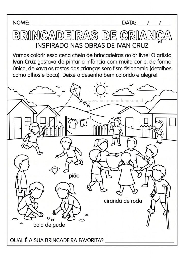 Dia das Crianças: atividades inspiradas nas obras de Ivan Cruz!