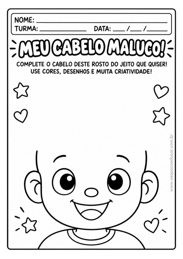 Dia das Crianças: Atividades Cabelo Maluco e Mochila Maluca!